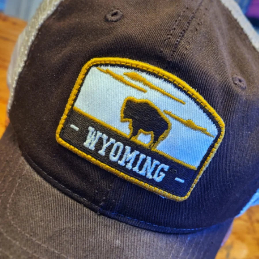 Wyoming Bison Brown And Gold Snapback Hat
