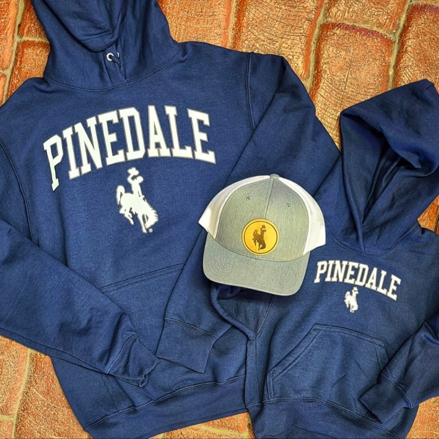 Pinedale Wyoming Hoodie Adult Navy