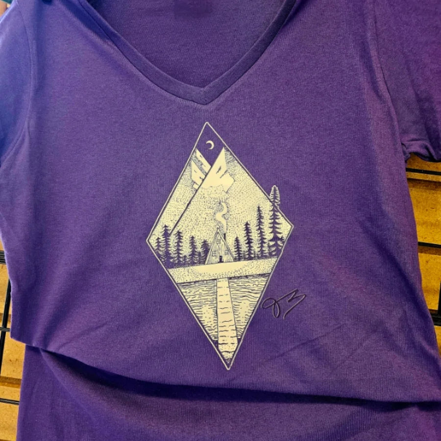 TTB Art Pinedale Wyoming Cozy Cabin TShirt