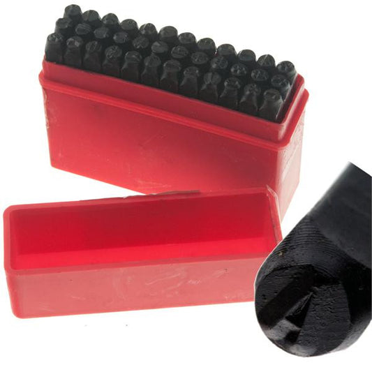 4mm (5/32 Inch) Letter Number Marking Steel Stamp Set