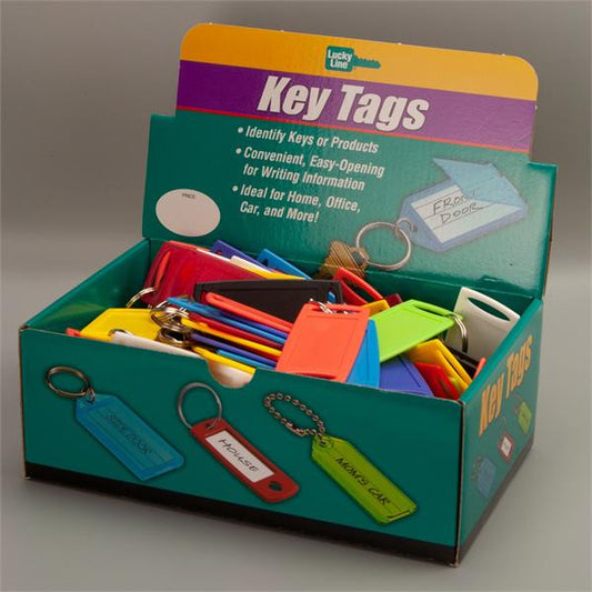 Large Rectangle Label-It Tags 100 Pack Assorted Colors (NO Labels Included)