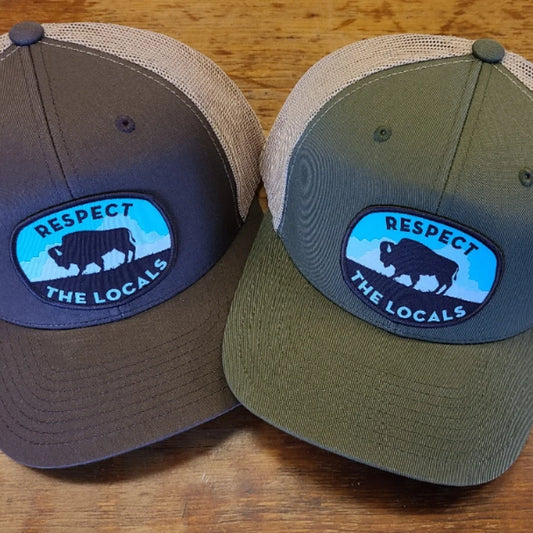 Respect The Locals Wyoming Bison Snapback Hat