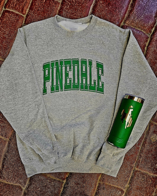 Pinedale Green Puff Crew Sweatshirt-only 1 left!