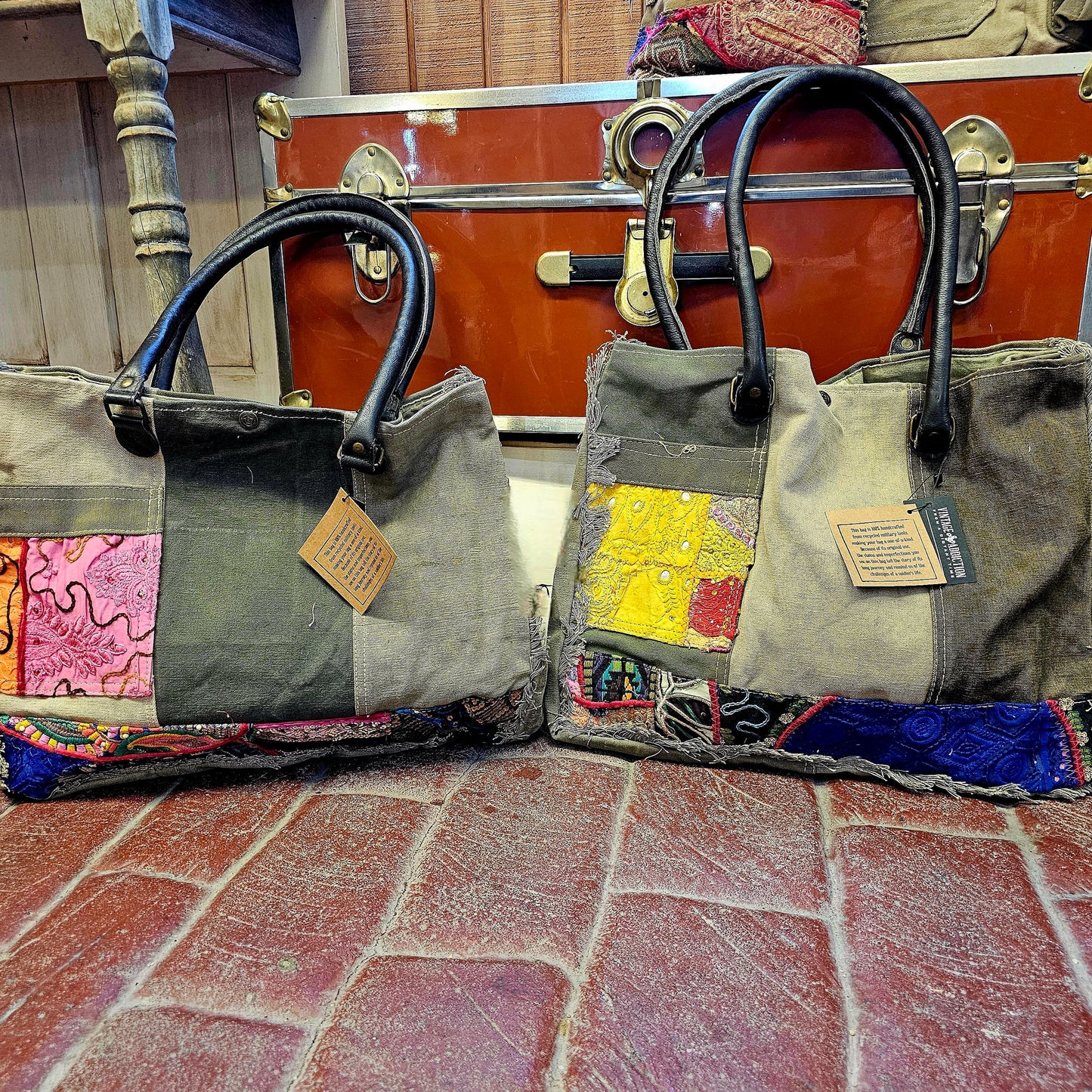 Recycled Military Tent Tote Bag