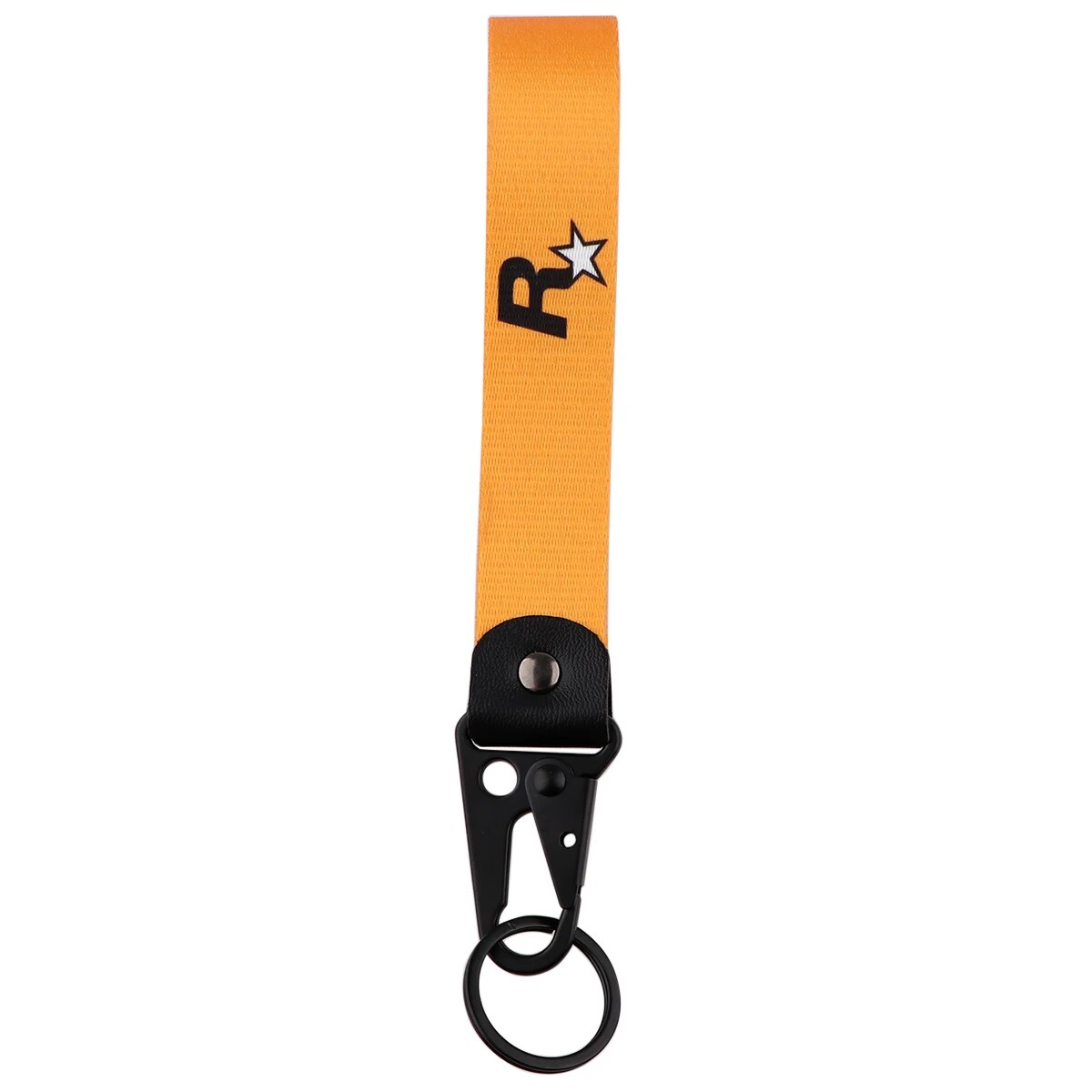 R Star Wrist Lanyard Keychain with Keyring Clip